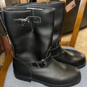 NWT Men’s Cruiserworks Riding 🏍️ Black Leather Buckle Boots
